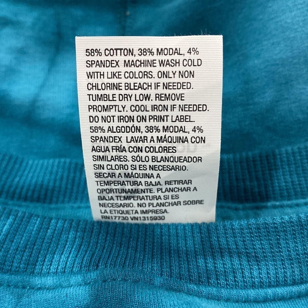 All In Motion Women's Teal French Terry Crewneck Sweatshirt Size XS - Picture 6 of 8